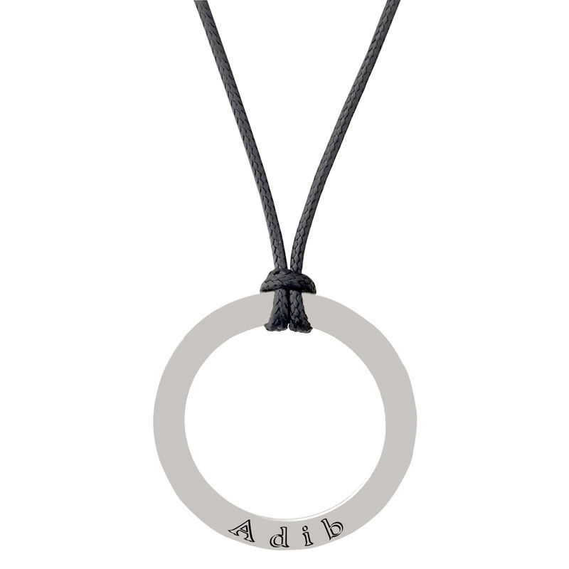 گردنبند نقره مردانه لیردا مدل اسم ادیب 72503