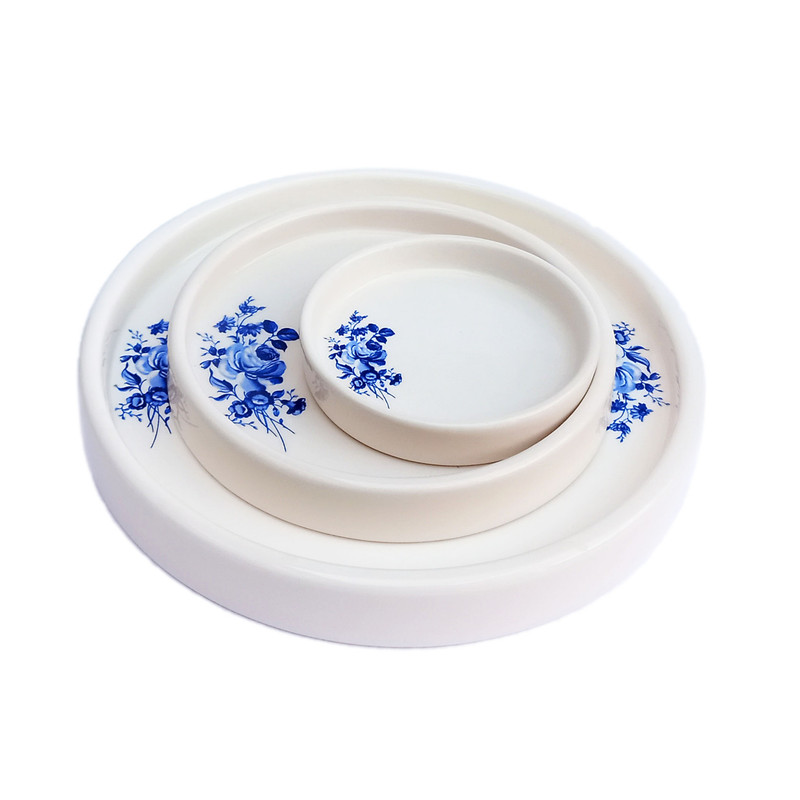 دیس سرامیکی طرح رز کد 02 مجموعه 3 عددی