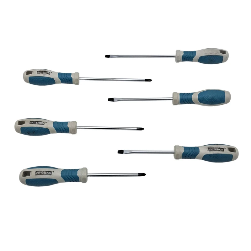 پیچ گوشتی چهارسو دوسو کوتران مدل 01 مجموعه 6 عددی