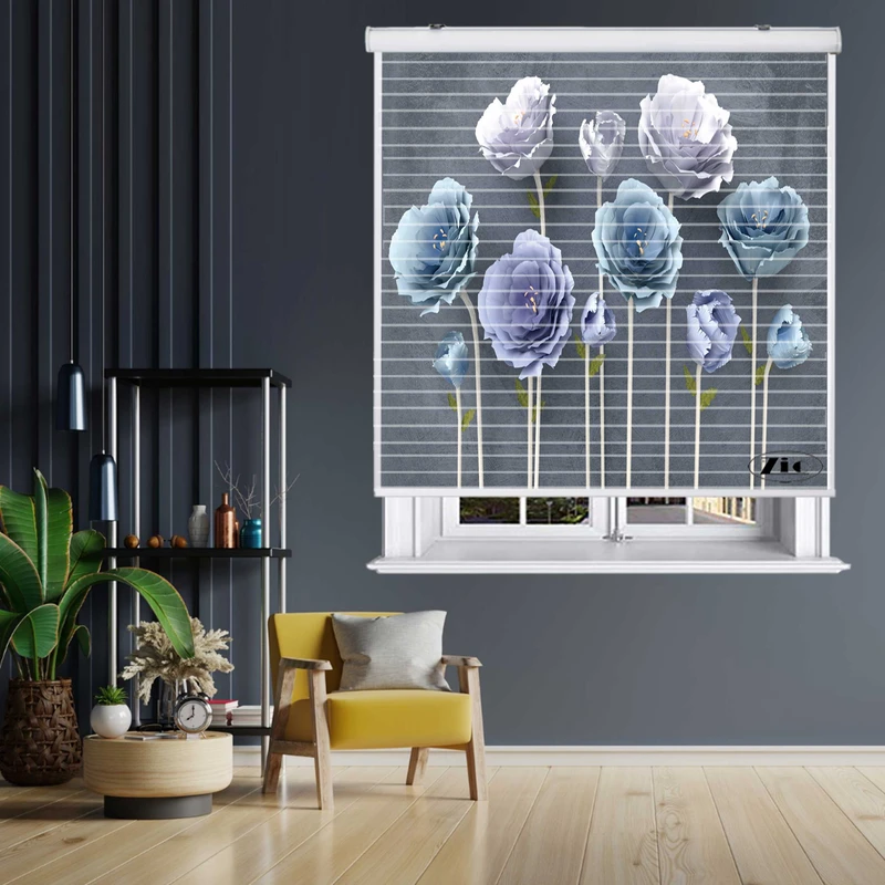 پرده زبرا زیو مدل 3D1058 سایز 150x150 سانتی متر