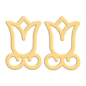 گوشواره طلا 18 عیار زنانه فرشته مدل گل WEL-000015
