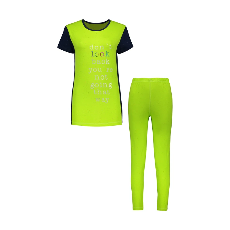 ست تی شرت و لگینگ زنانه مدل 358235212 پنبه لاکرا