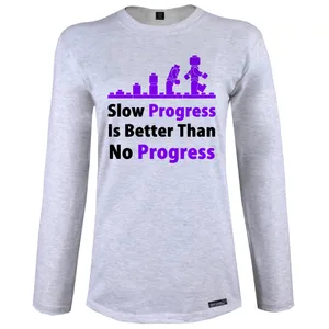 تی شرت آستین بلند زنانه 27 مدل Slow Progress کد MH1415