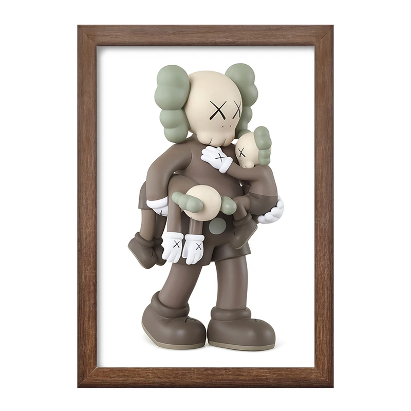 تابلو خندالو طرح عروسک کاز (kaws) کد F3992