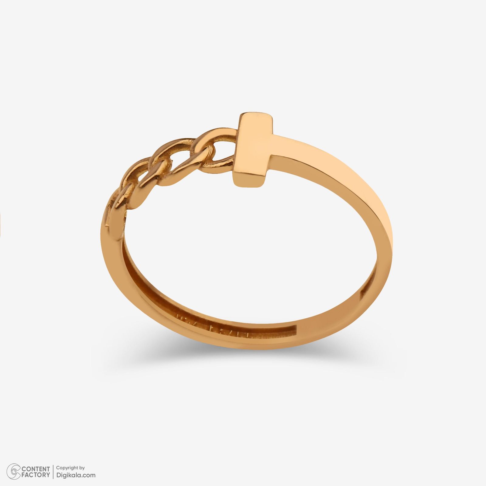 انگشتر طلا 18 عیار زنانه با طرح کارتیه حافا گلد مدل r013 سایز 56 -  - 7