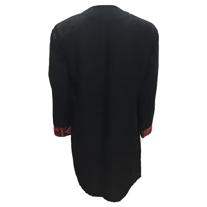 مانتو زنانه مدل بابوس نخی tm-2691 رنگ مشکی