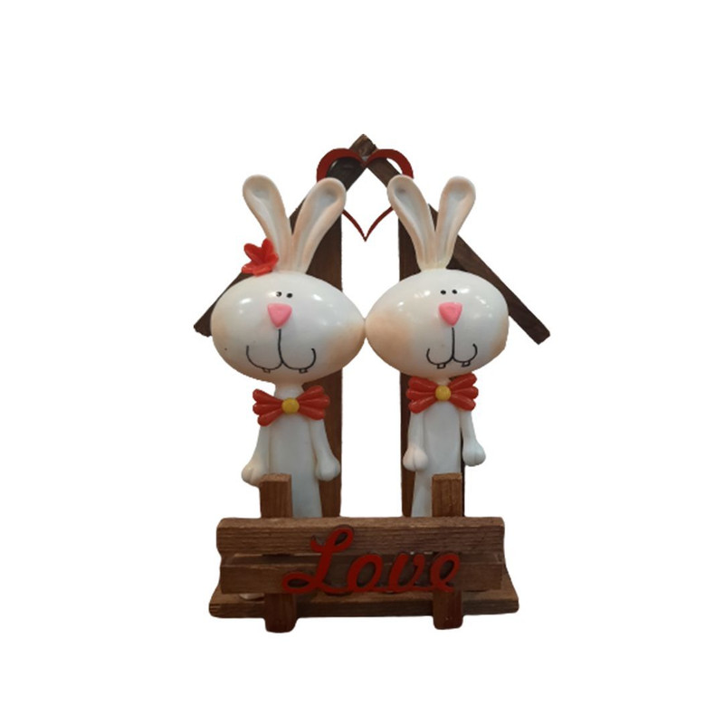 مجسمه چوبی مدل خرگوش عشق