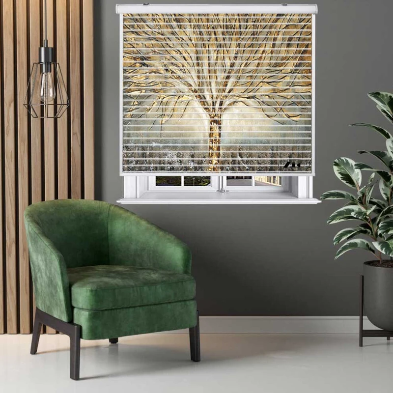  پرده زبرا زیو مدل سیلوئت 3D1461 سایز 150x150 سانتی متر