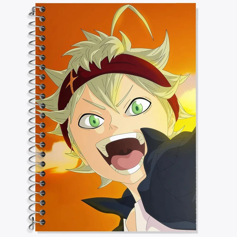 دفتر لغت 50 برگ خندالو مدل آستا انیمه بلک کلاور Black Clover کد 11752