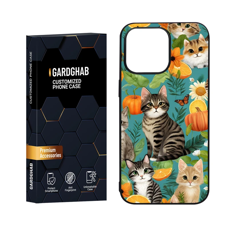 کاور گارد قاب مدل دور ژله ای پشت گلس هنری مناسب برای گوشی موبایل اپل iPhone 15 Pro Max