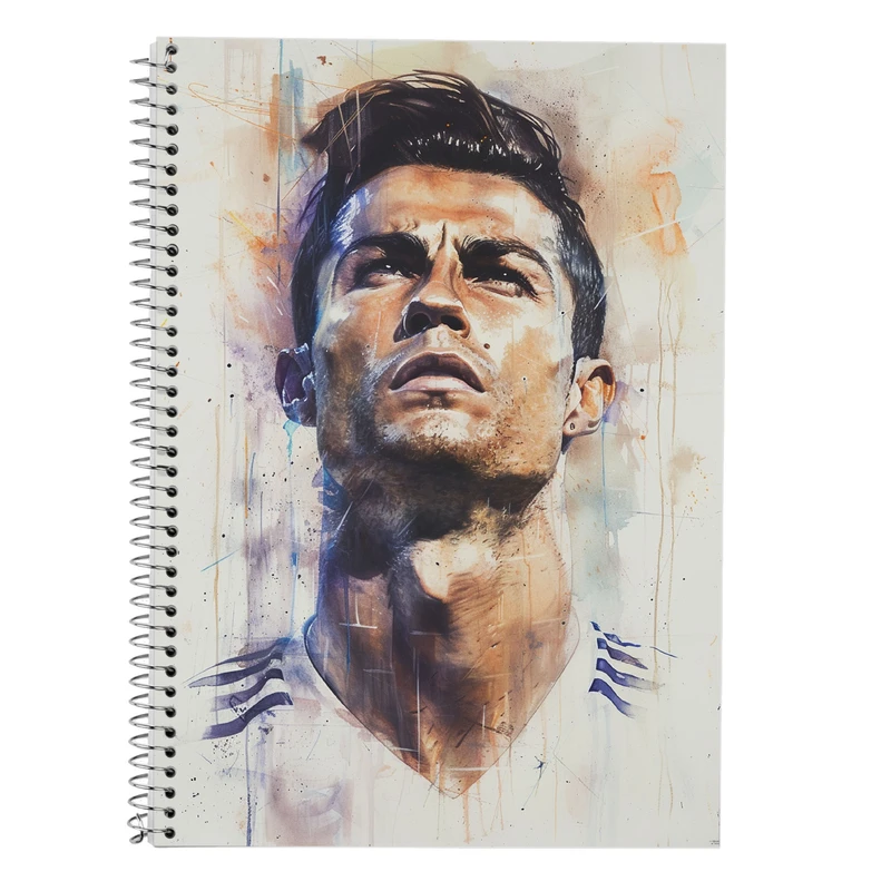 دفتر زبان 50 برگ مدوپد مدل سه خط طرح رونالدو ronaldo کد DF13491