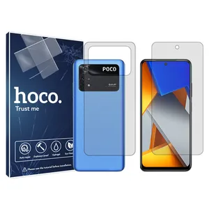 Hoco HyGEL model transparent screen protector suitable for Xiaomi Poco M4 Pro mobile phone along with the back of the phone
