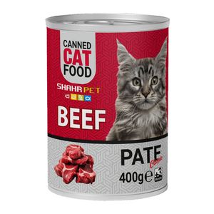 کنسرو گربه شهرپت مدل Beef وزن 400 گرم