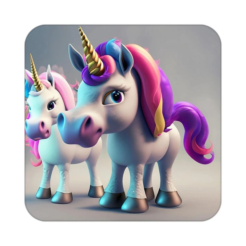 زیر لیوانی کاکتی طرح اسب تک شاخ و یونیکورن مدل mp29028