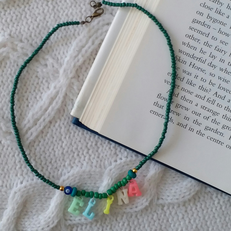 گردنبند دخترانه مدل تابستانی اسم الینا کد G220