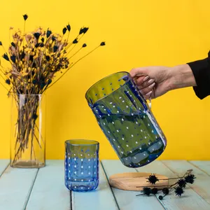 پارچ شیشه ای بومی مدل نگینی استوانه 