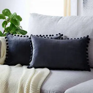 کاور کوسن مدل پوم پوم مستطیل مجموعه 2 عددی