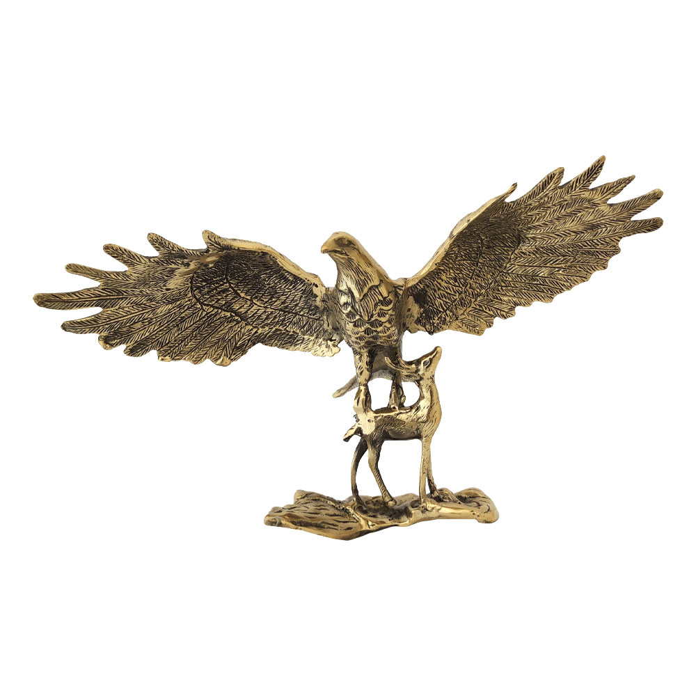 مجسمه برنزی مدل عقاب در حال شکار کد 1352