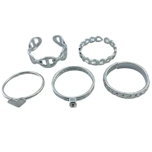 انگشتر زنانه مدل مدل R4002 مجموعه 5 عددی 