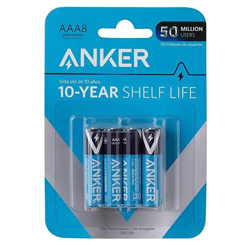 باتری نیم قلمی انکر مدل B1820 بسته 8 عددی