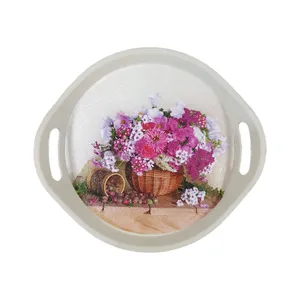 سینی مدل سبد گل بهاری کد 650