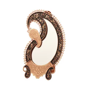 آینه مسی الماس تراش مدل بته جقه کد 25