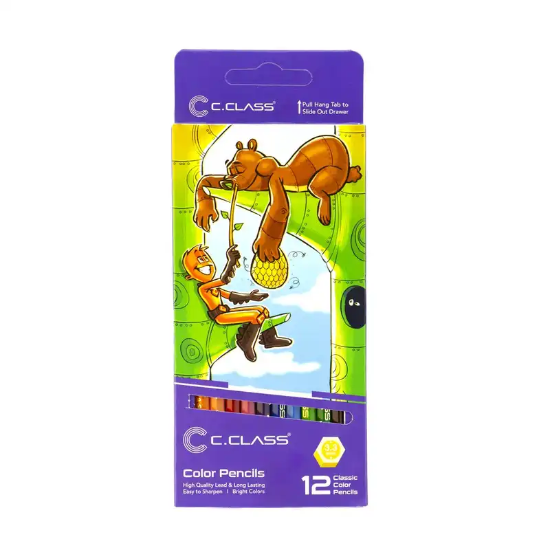مداد رنگی 12 رنگ سی کلاس کد 007
