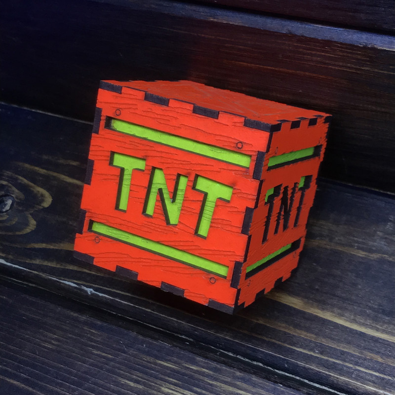 جعبه دکوری زیروبم مدل بلک لایت طرح TNT