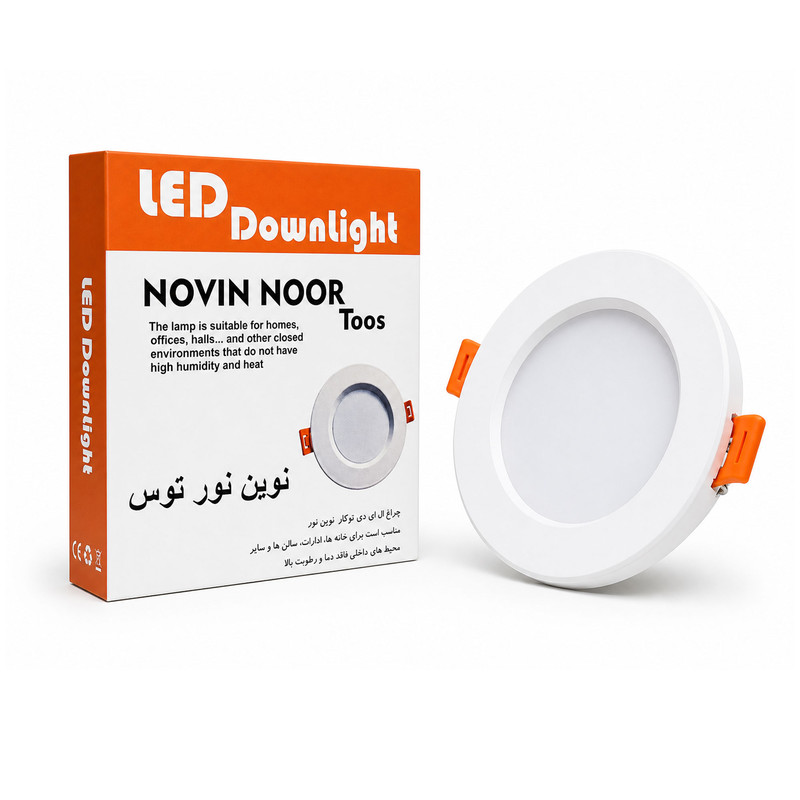 پنل ال ای دی 7 وات نوین نور توس مدل رایکا بسته 2 عددی
