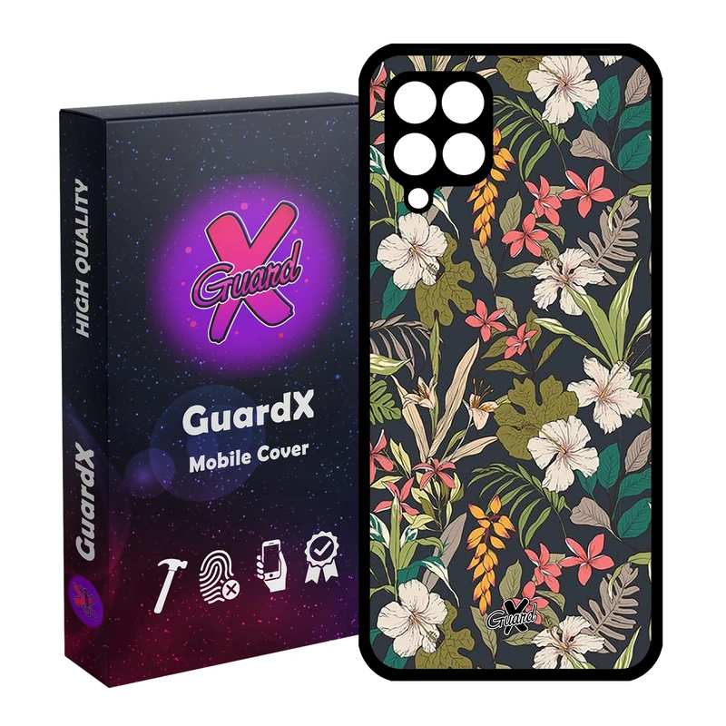 کاور گارد ایکس طرح گل مدل Glass10222 مناسب برای گوشی موبایل سامسونگ Galaxy M32 4G / F22