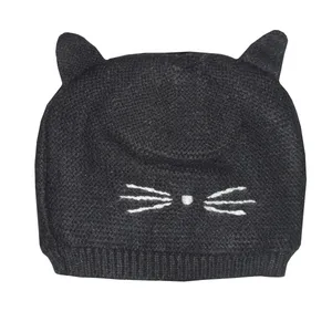 کلاه بافتنی نوزادی مدل گربه M