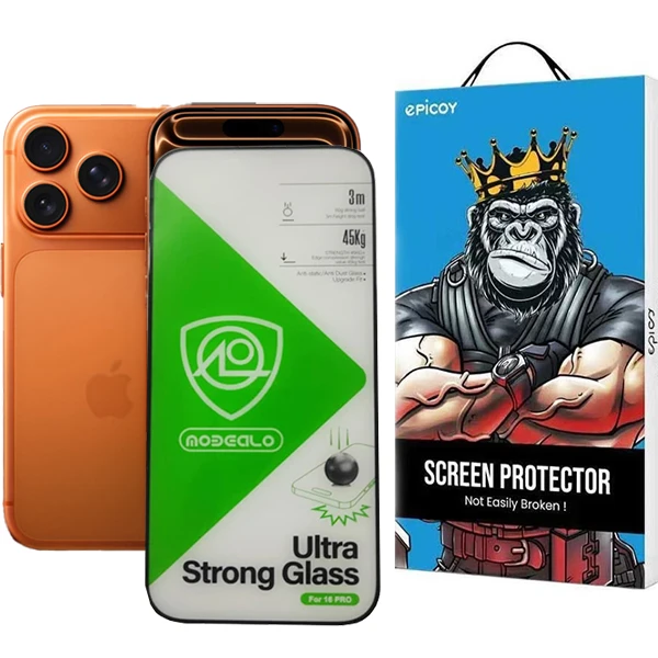 محافظ صفحه نمایش اپیکوی مدل Ultra Strong Glass مناسب برای گوشی موبایل اپل iPhone 17 Pro / 17 / 16 Pro