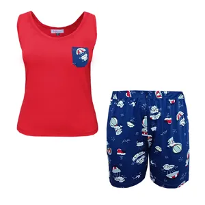 ست تاپ و شلوارک زنانه مدل چتر باز