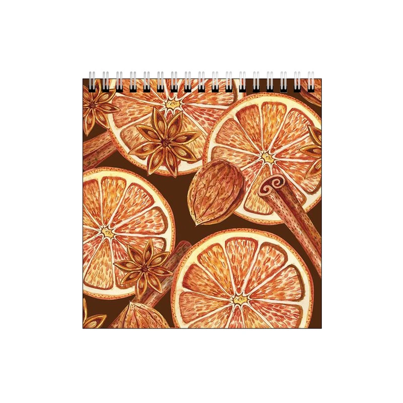 دفتر طراحی طرح تم پاییزی پرتقال دارچین گردو کد 6678140