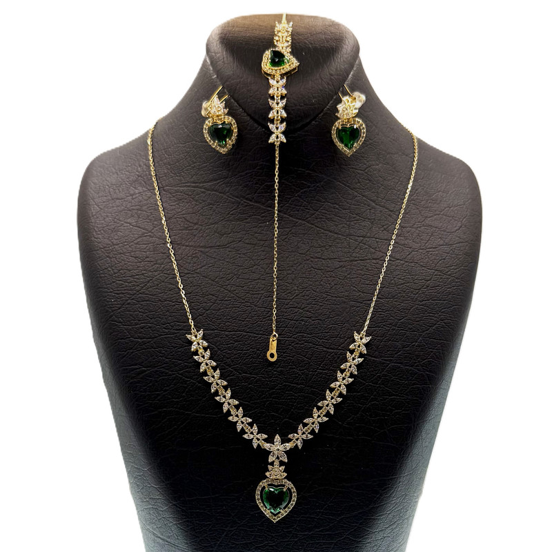 نیم ست طلا 18 عیار زنانه گالری طلا و جواهر هانی مدل ترمه کد 2147