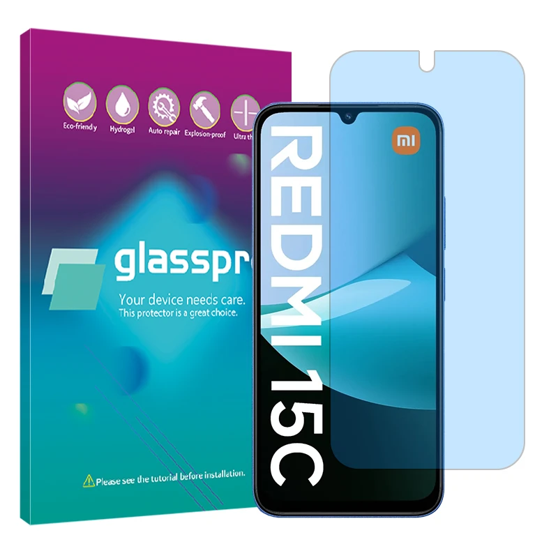 محافظ صفحه نمایش مات ضد اشعه آبی گلس پرو مدل Resistant مناسب برای گوشی موبایل شیائومی Redmi 15C