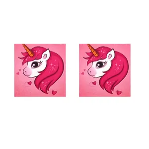 گوشواره دخترانه مدل تک شاخ کد PINK-8745