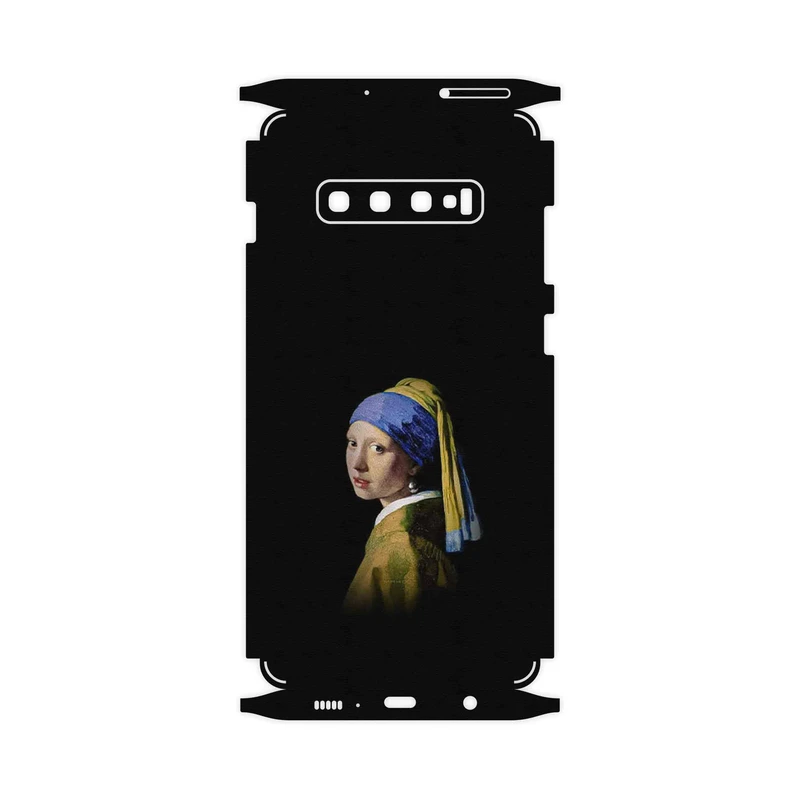 برچسب پوششی ماهوت مدل Girl with a Pearl Earring of Vermeer-FullSkin مناسب برای گوشی موبایل سامسونگ Galaxy S10 Plus