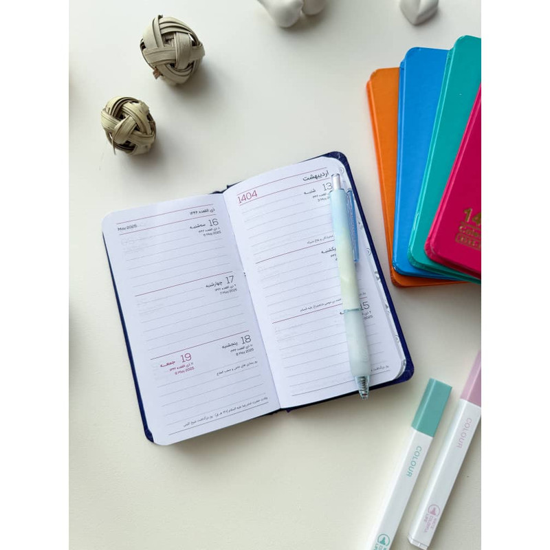 تقویم جیبی سال 1404 دایان مدل سالید بسته 10 عددی