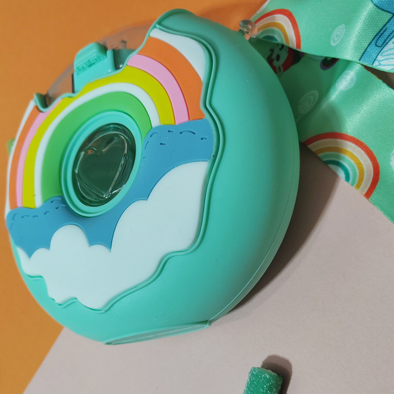 قمقمه کودک مدل نی دار طرح دونات گنجایش 330 میلی لیتر
