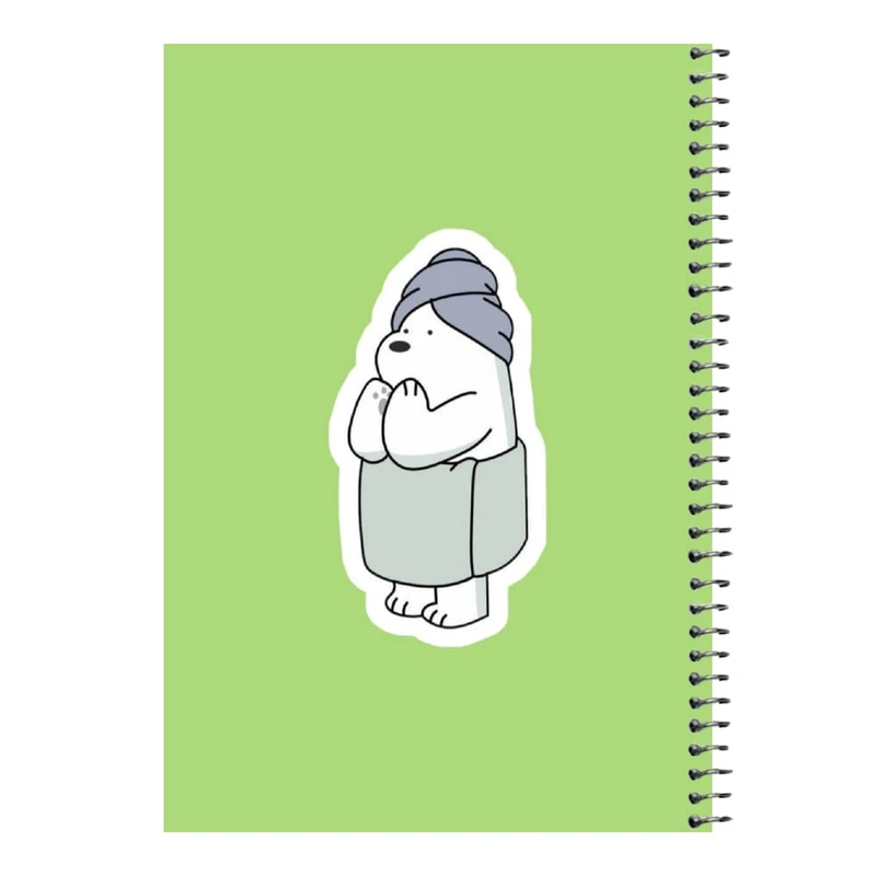 دفتر مشق 80 برگ اس جی مدل خرس و حوله   