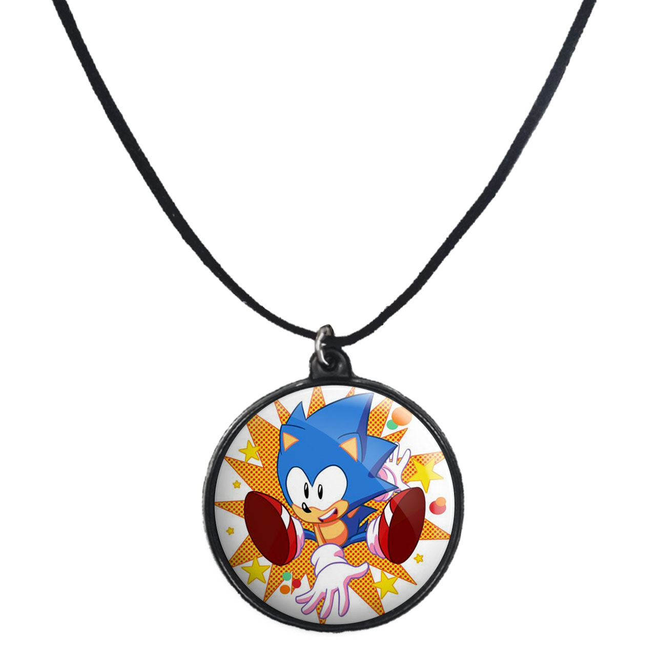 گردنبند پرمانه طرح سونیک کد pmb.15020 مدل دو طرفه