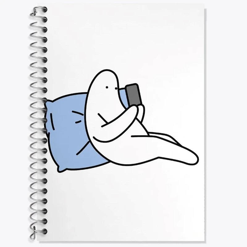 دفتر زبان 50 برگ خندالو مدل سه خط طرح تنبل خسته کد 29425