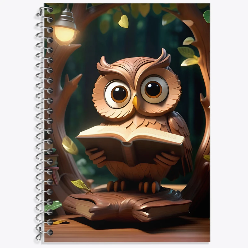 دفتر لغت 50 برگ خندالو طرح جغد کد F6523