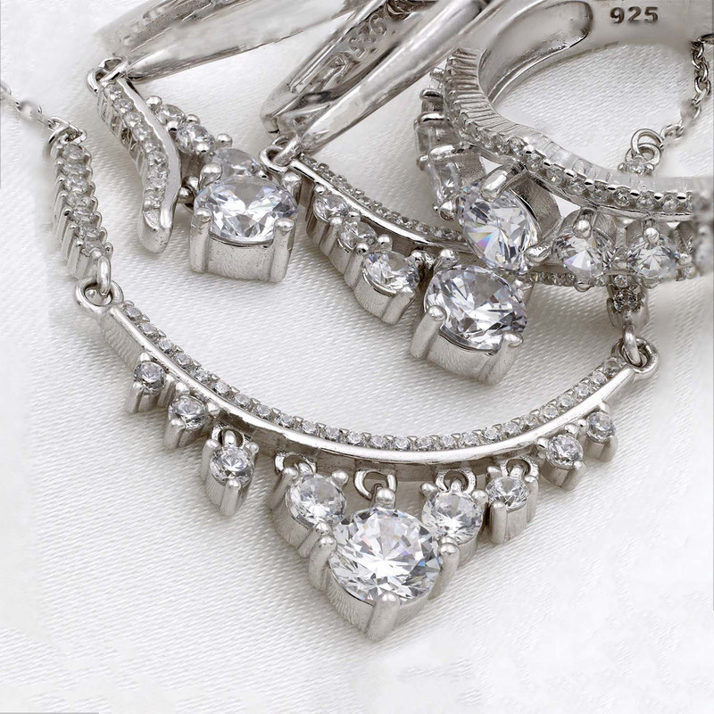 نیم ست نقره زنانه مدل SS-03 نیم ست نقره زنانه مدل SS-03