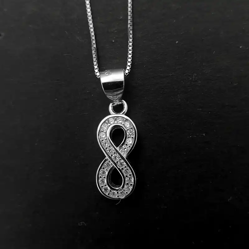 نیم ست نقره زنانه مدل بی نهایت کد A370