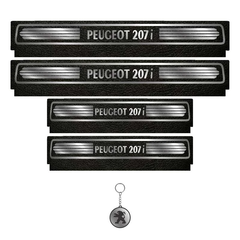  برچسب پارکابی خودرو لندمون کد LM099 MS مناسب برای پژو 207 مجموعه 4 عددی به همراه جاکلیدی