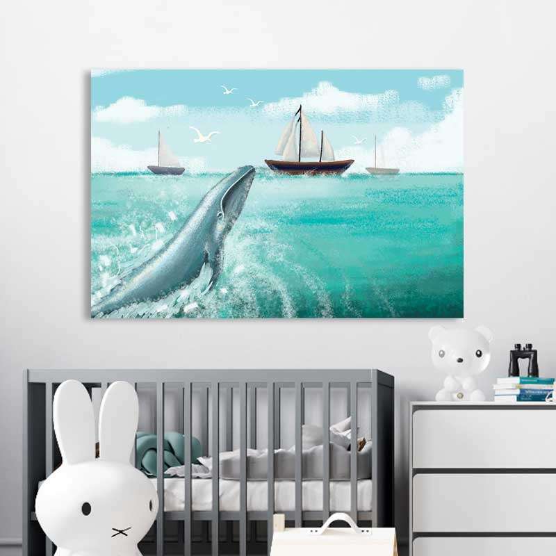 استیکر و تابلو کودک و نوزاد شمسه نگار مدل دریا