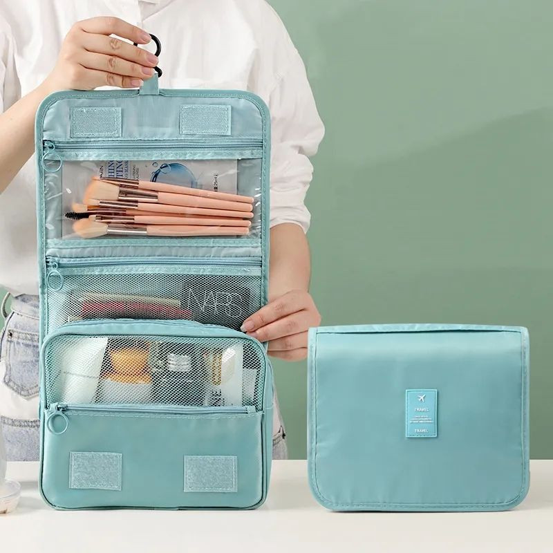 کیف لوازم آرایش زنانه مدل ضد آب طرح تراول بگ