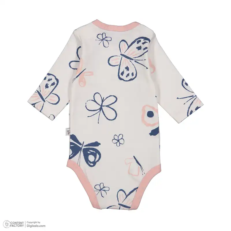 ست 3 تکه لباس نوزادی دخترانه نیلی مدل 4061